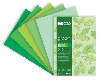 Blok Deco Happy Color A4 Green 170g 5 kol.20 ark.