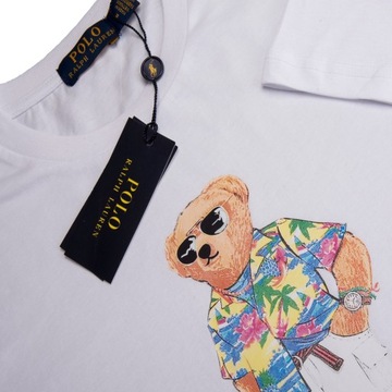 T-shirt Polo Ralph Lauren Bear Biała S