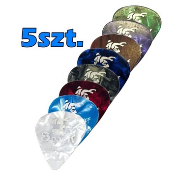 KOSTKA GITAROWA PIÓRKO DO GITARY 0.6mm KOSTKI MIX KOLORÓW 5 SZTUK KOMPLET