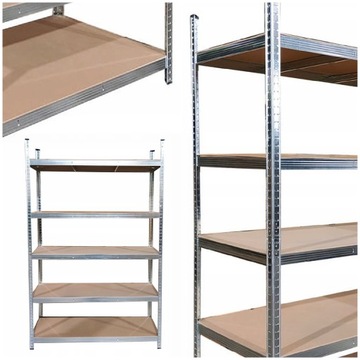 Regał magazynowy garażowy 120x45x220 cm 5 półek stalowy metalowy