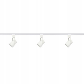 3 ТОЧЕЧНЫХ БЕЛЫХ ОТРАЖАТЕЛЯ НА GU10 + ШИННЫЙ КАБЕЛЬ 1 м