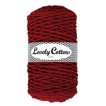 Sznurek do makramy Lovely Cotton 3mm 200m Bordowy