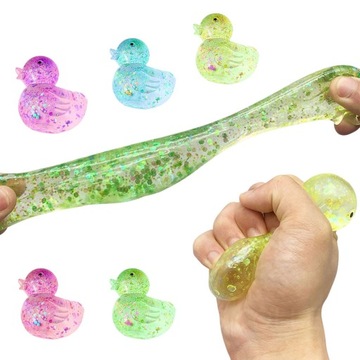 6x GNIOTEK SLIME KACZKA KOLOROWA ANTYSTRESOWA ROZCIĄGANA SENSORYCZNA PRANK