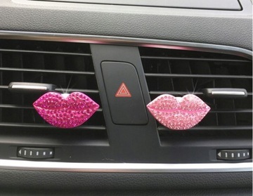 УКРАШЕНИЕ АВТОМОБИЛЯ АРОМАТ АЛМАЗНЫЕ ГУБЫ РОЗОВЫЙ ПОДАРОК