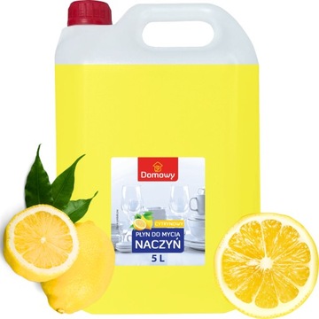 DOMOWY Płyn do Naczyń Cytrynowy Ekonomiczna Świeżość i Skuteczność 5 L
