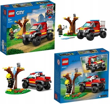 LEGO CITY 60393 WÓZ STRAŻACKI 4x4 MISJA RATUNKOWA