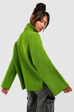 Boohoo zbq oversize golf zielony sweter NG2 S