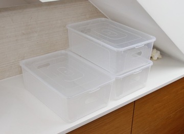 4x КОРОБКА-ОРГАНИЗАТОР ДЛЯ ОБУВИ С КРЫШКОЙ