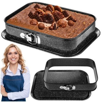 BLACHA DO PIECZENIA TORTOWNICA PROSTOKĄTNA BLASZKA FORMA DO PIECZENIA CIAST