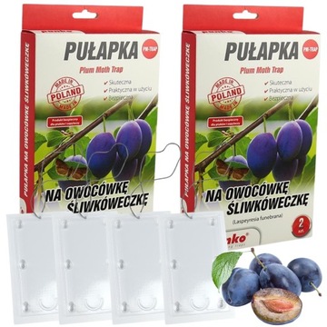 Pułapka Feromonowa ŁAPKA na Śliwkóweczkę Owocówkę OWADY INSEKTY ZESTAW 4szt