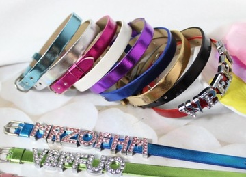 металлический браслет, браслет из экокожи на застежке женский, детский