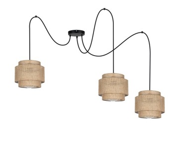 LAMPA BOHO WISZĄCA SUFITOWA NOWOCZESNA PAJĄK LEN