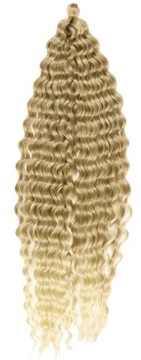 WŁOSY SYNTETYCZNE ARIELKI 100g AFROLOKI ombre blond 60CM ARIEL
