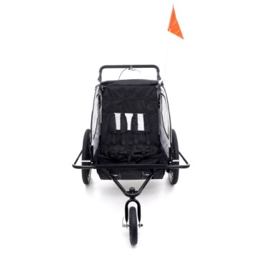 ПОДВЕСНОЙ, РЕГУЛИРУЕМЫЙ ПРИЦЕП ДЛЯ ВЕЛОСИПЕДА ЧЕРНЫЙ БЕЛЫЙ AL04