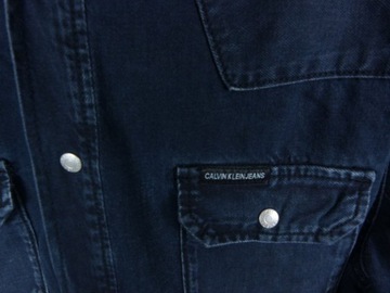 Calvin Klein koszula cienki jeans bawełna / S