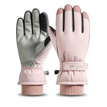 Женские зимние теплые ветрозащитные спортивные перчатки с сенсорным экраном
