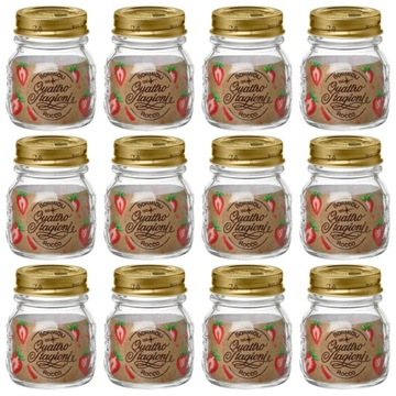12x SŁOIK OZDOBNY SŁOIKI PRZETWORY BORMIOLI 150 ML