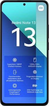 Смартфон Xiaomi Redmi Note 13 12 ГБ/256 ГБ 5G черный