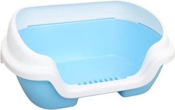 Коробка Открытая миска для кошачьего мусора Высокий односторонний лоток для котенка