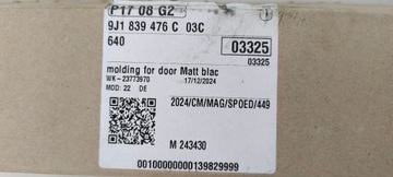 LIŠTA ZAKONČENÉ OKENNÍ DVEŘE PRAVÝ ZADNÍ PORSCHE TAYCAN 9J1839476C