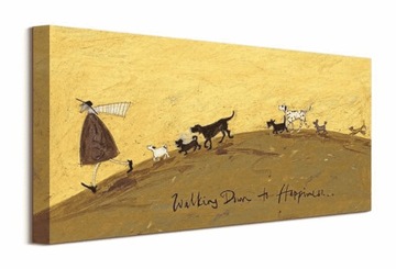 Sam Toft Ernest na spacerze z psami Obraz 60x30 cm