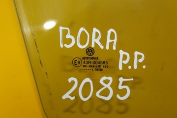 SKLO (OKNO) BOČNÍ DVEŘE PRAVÝ PŘEDNÍ VOLKSWAGEN BORA JETTA USA