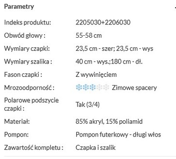 Komplet damski zimowy czapka+szal beżowy POLSKI