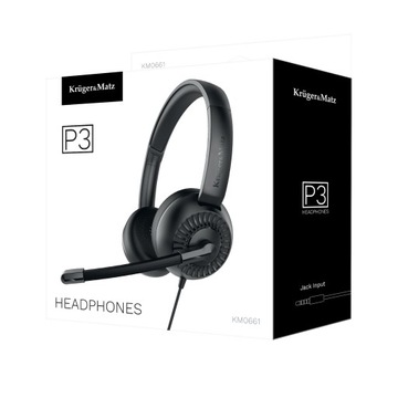 Наушники с микрофоном для компьютера (разъем 3,5 мм) Kruger&Matz P3