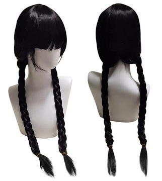 PERUKA WŁOSY WEDNESDAY ADDAMS