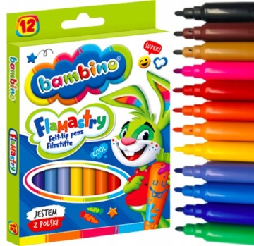 МАРКЕРЫ BAMBINO МАРКЕРНЫЕ РУЧКИ 12 ЦВЕТОВ