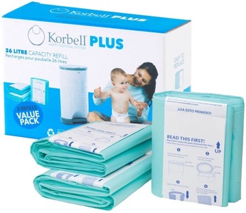 KORBELL WORKI WKŁADY NA PIELUCHY DO KOSZA 26L 3PAK