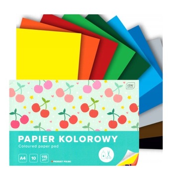 Zeszyt papierów kolorowych wycinanka A4/10k Interd