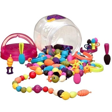 B.Toys KORALIKI DO TWORZENIA BIŻUTERII ZESTAW SENSORYCZNY 150EL.