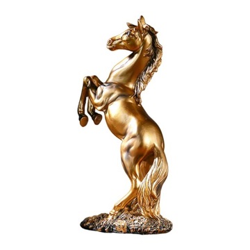 Horse Statue Creative Animal Collectible Statue for Bedroom Farmhouse Gold