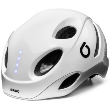 Велосипедный шлем BRIKO E-ONE со светодиодной подсветкой спереди/сзади Размер M 53–58 см