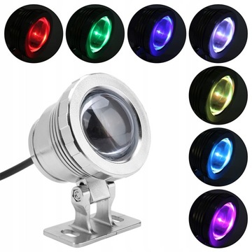 СВЕТИЛЬНИК ПОДВОДНЫЙ С РЕФЛЕКТОРОМ RGB LED БАССЕЙН 12В 10Вт