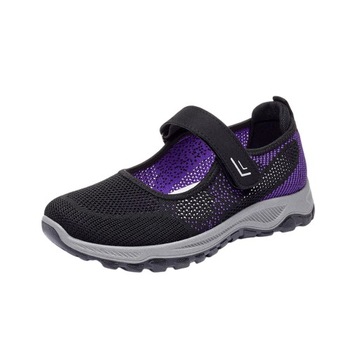 Женские кроссовки в сетку, противоскользящая легкая спортивная обувь на плоской подошве 39, черные