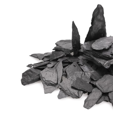 Черный сланцевый камень из коры для аквариума 1-10см 1кг