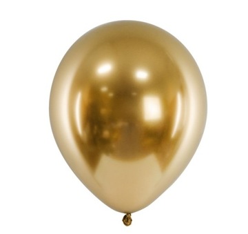 Balony Glossy, złote, balony urodzinowe lateksowe 30cm 10sztuk