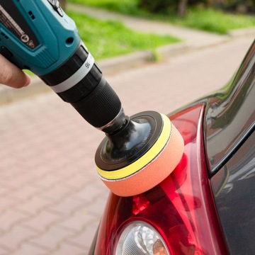 Gąbki polerskie pady szczotki sprzątające czyszczące na wiertarkę wkrętarkę