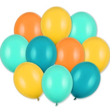 Balony lateksowe Dino kolorowe urodziny 10 szt