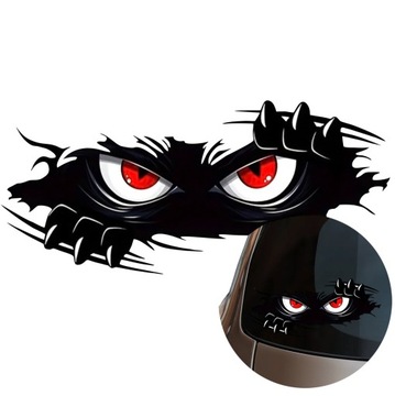 NAKLEJKA Grafika na samochód MONSTER ANGRY EYES Oczy SPOJRZENIE 14x6 DRUK
