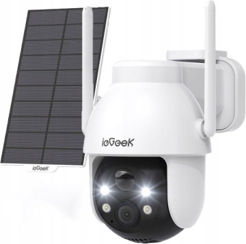 Venkovní Ip Kamera Monitorující 3 Mpx 2K 4X Zoom Na 5200 Mah Akumulátor