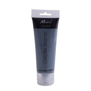 Farba akrylowa szara 75ml - nr 795 Madisi - cold grey farba akryl wodna