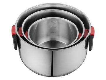 НАБОР ГОРШКОВ FLORINA SPACE POTS СКЛАДНЫЕ СТАЛЬНЫЕ РУЧКИ 6 EL