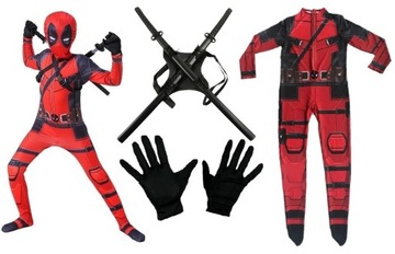 STRÓJ PRZEBRANIE KOSTIUM DEADPOOL 2 MIECZE DLA DZIECI BAL KARNAWAŁ