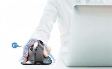 БЕСПРОВОДНАЯ ВЕРТИКАЛЬНАЯ МЫШЬ Аккумулятор 730 мАч USB-C BT 2.4G OLED до 3200 DPI