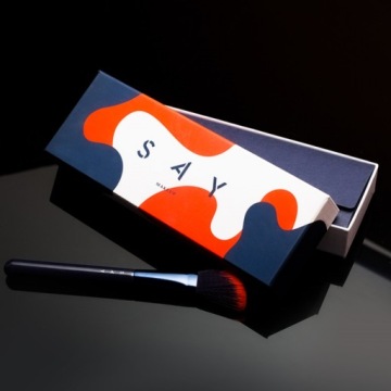 Кисть для контурирования румян Synthetic Shear Blush Contouring Brush с мягкой щетиной SAY MakeUp