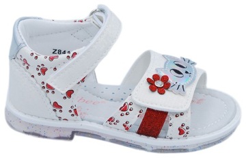 KOCIE ŁAPKI SANDAŁKI w.skóra profil r.26 / 17,5cm