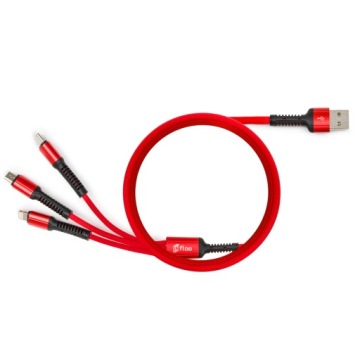 Кабель USB - USB тип C / microUSB / Lighting 3in1 3.4A 1.2m USB-C Mini Braid